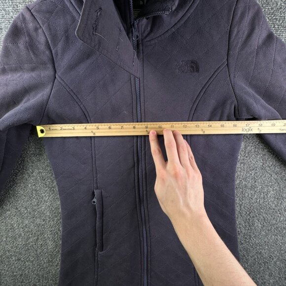 The North Face Purple Fuzzy Fleece Lined Jacket Small Full Zip Long W/ Pockets - Picture 4 of 16